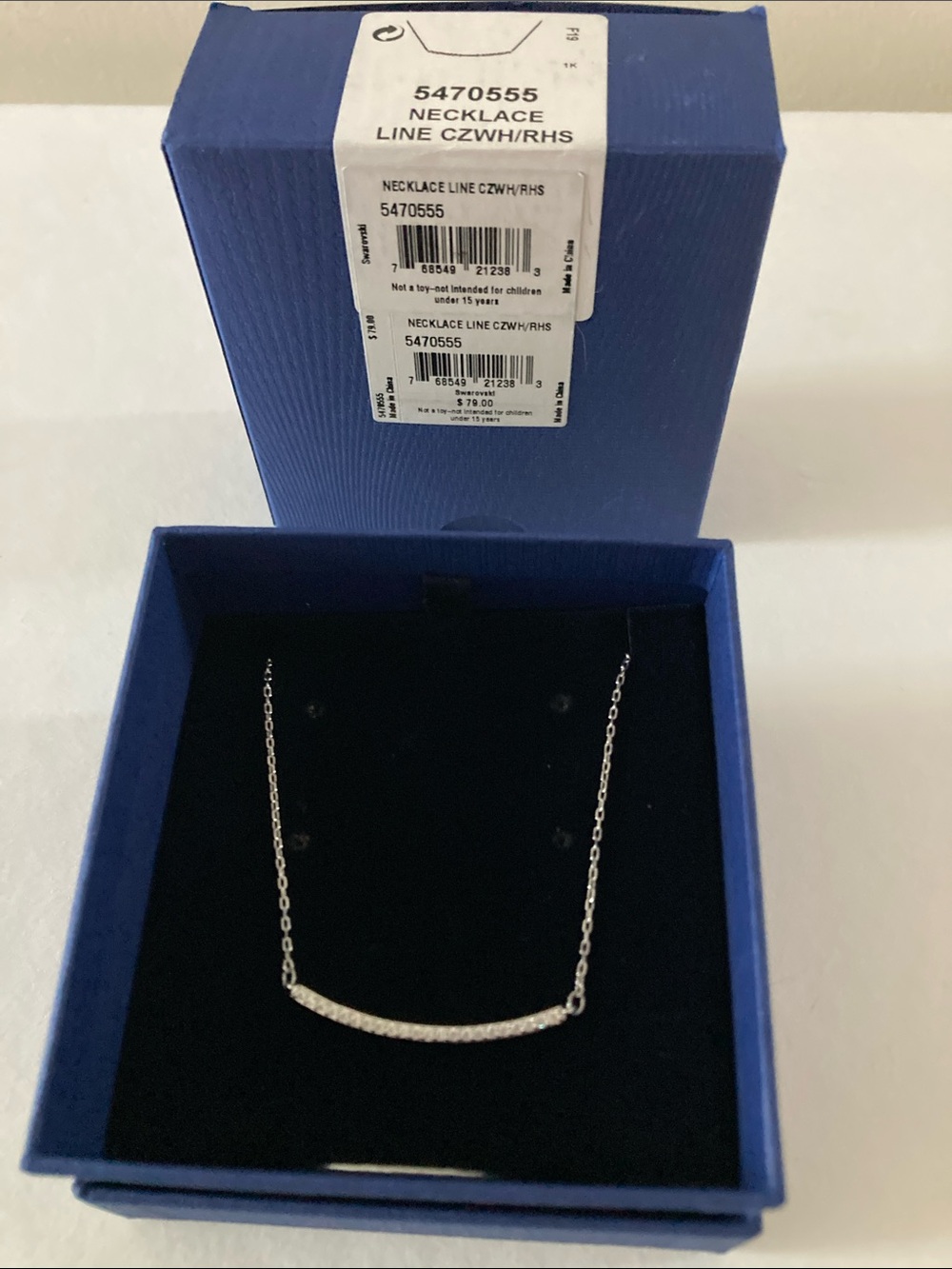 Swarovski Only necklace in rhodium plating